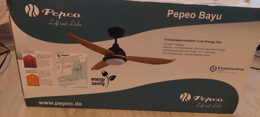 Plafondlamp met ventilator, Huis en Inrichting, Ophalen, Nieuw