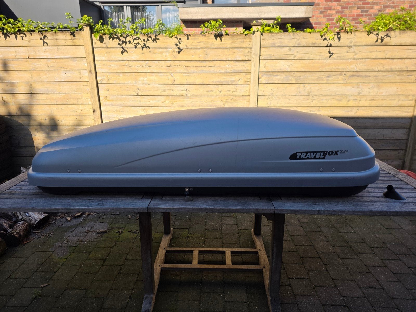Travelbox 5.0 Dakkoffer / Skibox – Grijs – Met sleutel, Auto diversen, Dakkoffers, Ophalen