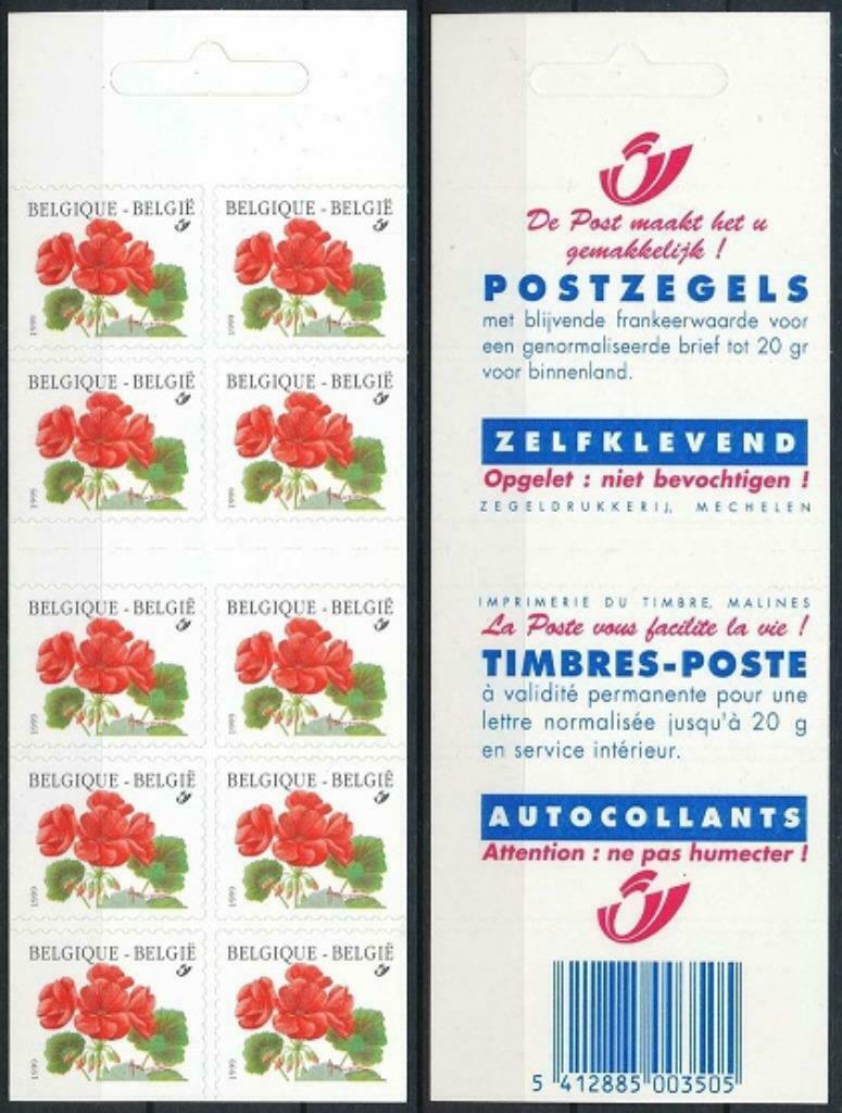 B32 Carnet de timbres  Fleurs Pelargonium, Enlèvement ou Envoi, Timbre-poste, Autocollant