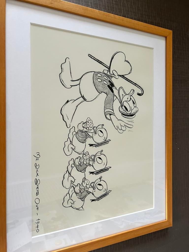 ZEEFDRUK Mr Ducks steps out - 1940 ( beperkte oplage), Antiek en Kunst, Kunst | Tekeningen en Fotografie, Ophalen of Verzenden