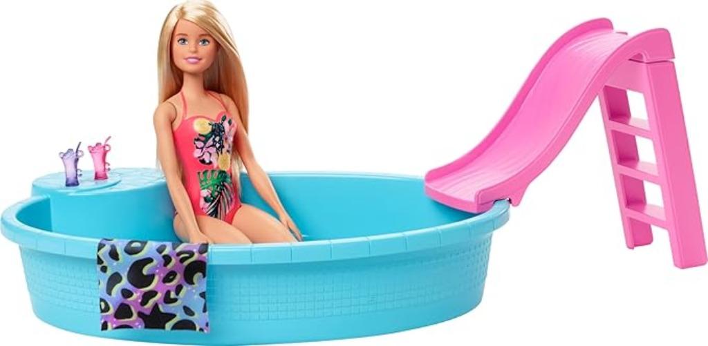 Poupée Barbie Blonde 30 cm avec piscine, Enlèvement ou Envoi, Comme neuf, Barbie