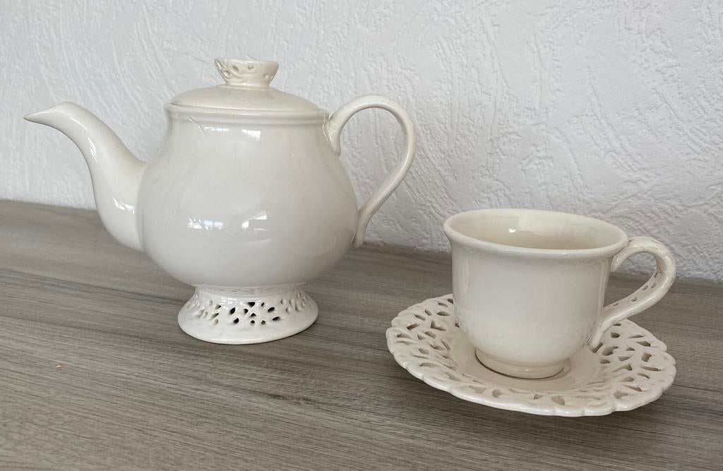 Théière + tasse, Antiquités & Art, Enlèvement