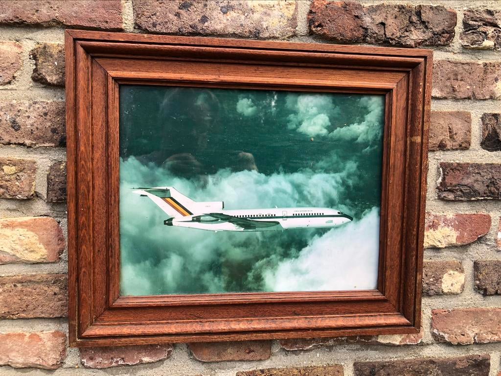 BELGISCHE LUCHTMACHT foto boeing 727 CB-02 foto met kader, Enlèvement ou Envoi, Armée de l'air, Autres types