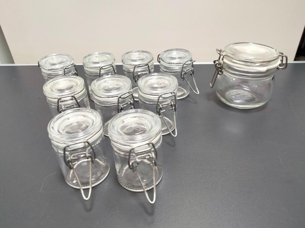 Mini-glazen jampotten van 50 ml, Ophalen of Verzenden, Kom(men), Overige stijlen, Glas