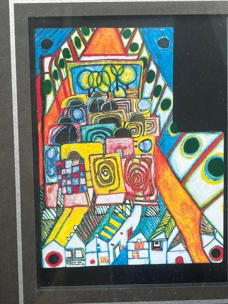 Friedensreich Hundertwasser - "Two times over India " 1974 -, Antiek en Kunst, Ophalen of Verzenden