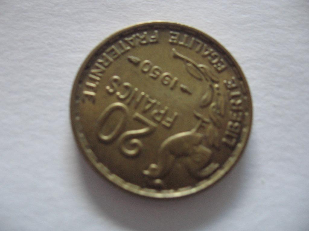 pièce FRANCE 20 francs 3 PLUMES 1950 ! ! ! ! ! ! ! ! ! ! ! !, Enlèvement ou Envoi, France, Monnaie en vrac