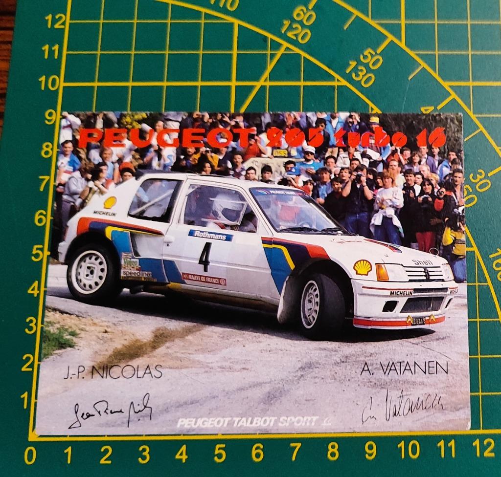 Sticker 1984 Peugeot 205 T16 Talbot Sport Nicolas-Vatanen, Ophalen of Verzenden, Sport