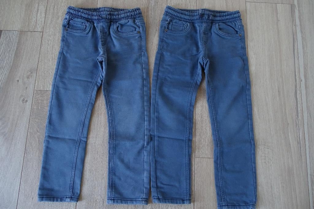 Set 2 identieke blauwe thermobroeken/winterbroeken maat 122, Kinderen en Baby's, Kinderkleding | Maat 122, Broek, Gebruikt, C&A
