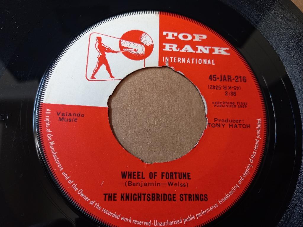 The Knightsbridge Strings – Wheel Of Fortune ' 7, Enlèvement ou Envoi, Single, Utilisé, Pop