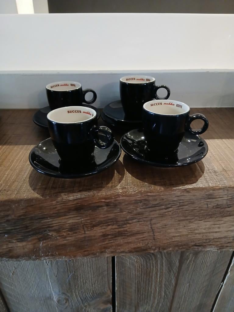4 espresso tas met ondertas, Huis en Inrichting, Ophalen of Verzenden, Zo goed als nieuw