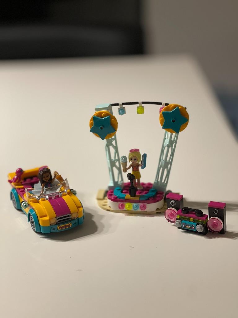 Lego Friends 41390 Andrea's auto en podium, Ophalen of Verzenden, Zo goed als nieuw, Complete set, Lego