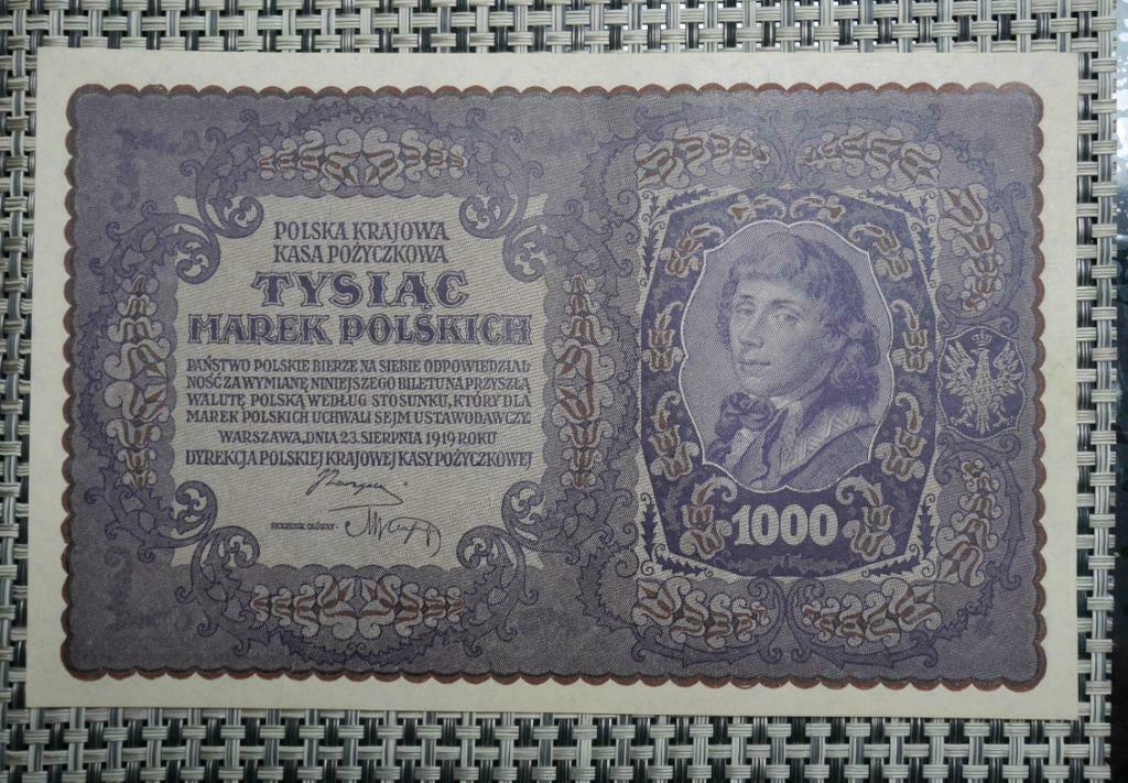 Bankbiljet 1000 marek polen 1919 unc, Postzegels en Munten, Ophalen of Verzenden, Polen, Setje