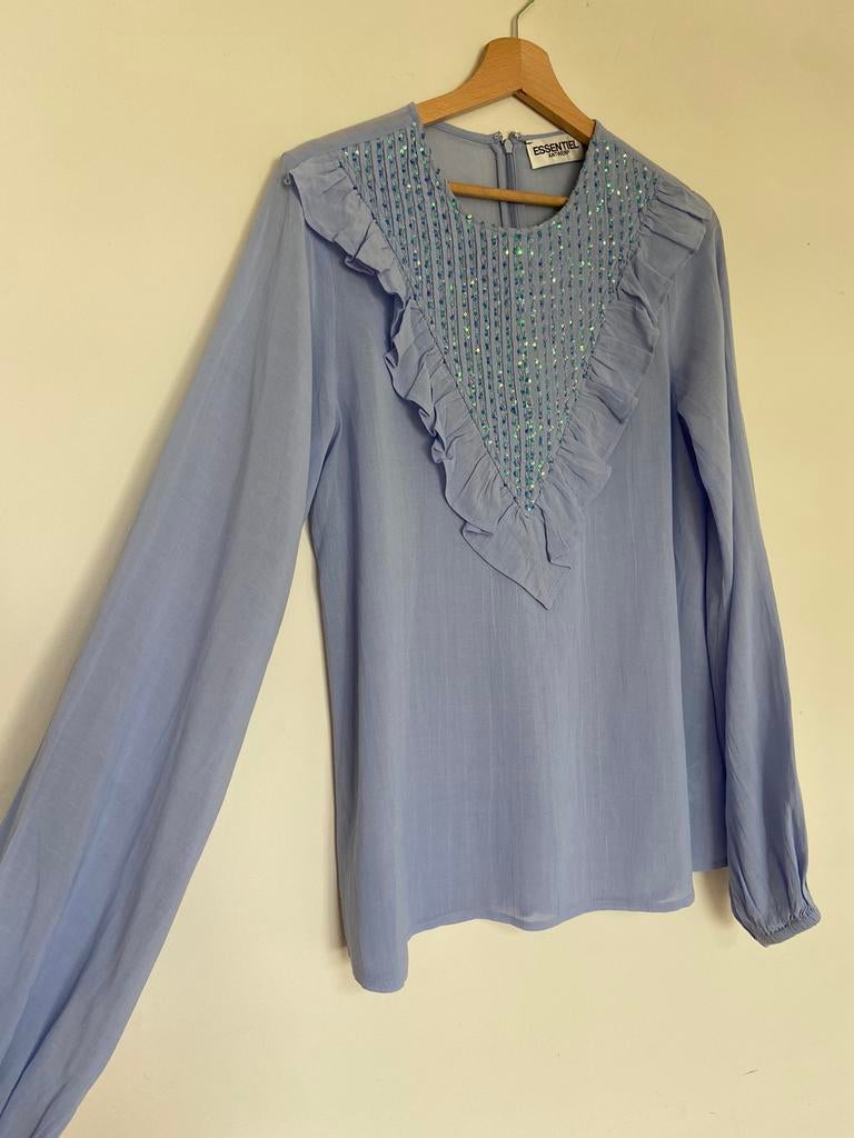Essentiel Antwerp zuck blouse, Kleding | Dames, Ophalen of Verzenden, Zo goed als nieuw, Maat 34 (XS) of kleiner, Blauw