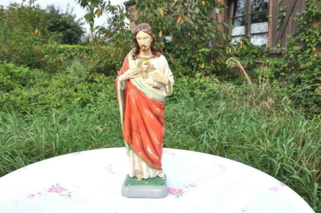 §  christ au sacré coeur en platre n2, Antiquités & Art, Enlèvement ou Envoi