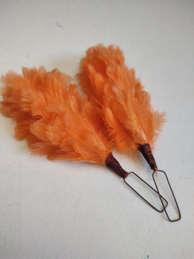Lot oranje pluimen , 16 cm hoog, Verzamelen, Verzenden