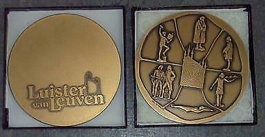 medaille luister van leuven 1983 - paul huybrechts, Postzegels en Munten, Ophalen of Verzenden, Brons