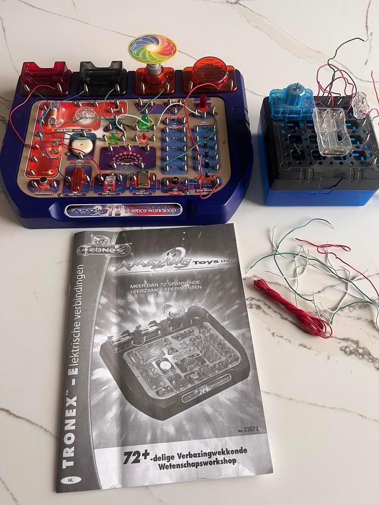 TRONEX experimenteerdoos elektriciteit + extra onderdelen., Ophalen of Verzenden, Zo goed als nieuw, Elektronica