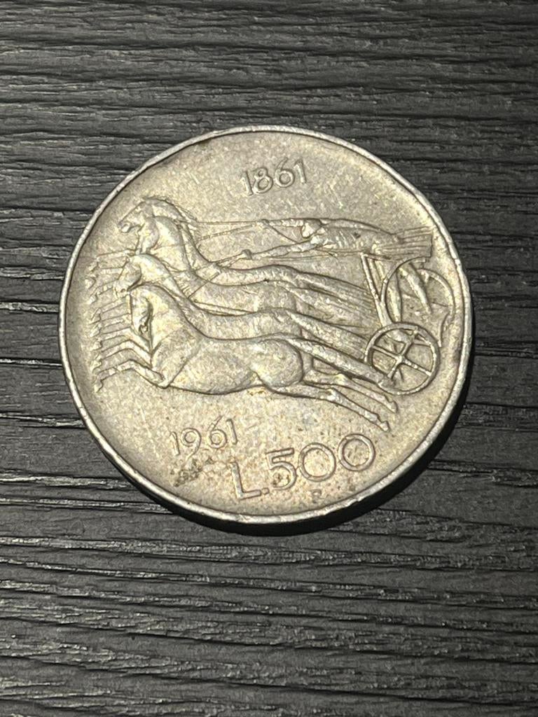 Zilver – Italiaanse 500 Lire munt 1961 (Caravelle), Enlèvement ou Envoi, Italie, Monnaie en vrac, Argent