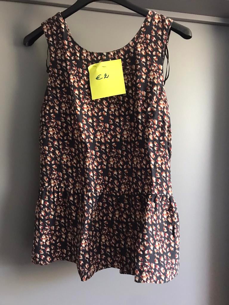 Tijgerprint topje met rits aan de zijkant, Enlèvement ou Envoi, Comme neuf, Taille 34 (XS) ou plus petite
