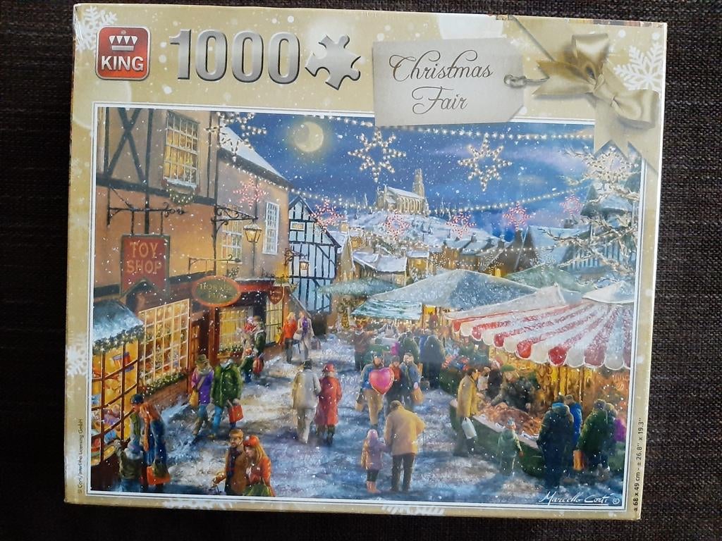 Puzzel 1000 stuks kerst dorp NIEUW IN VERPAKKING, Ophalen of Verzenden, Zo goed als nieuw