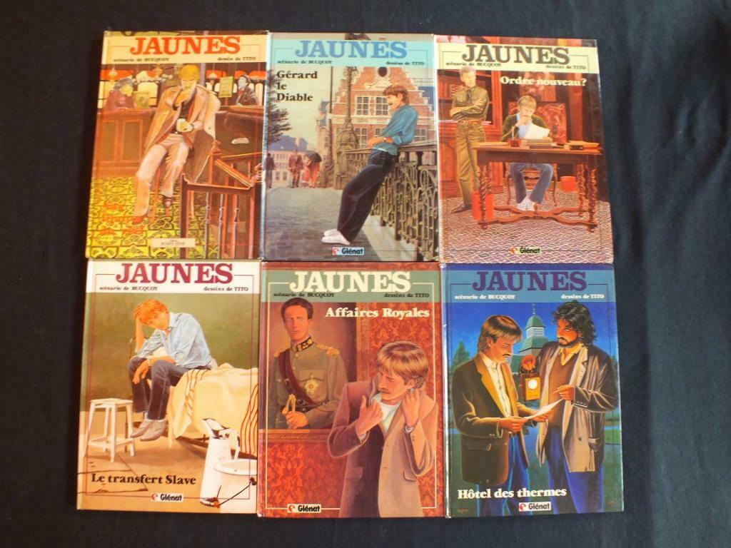 JAUNES (5 ALBUMS E.O).      EDITIONS GLENAT, Série complète ou Série, Enlèvement ou Envoi, Utilisé, BUCQUOY/TITO