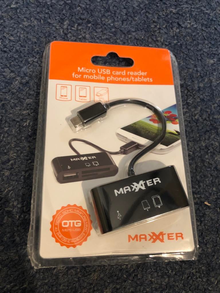 USB card reader voor smartphones en tablets, Ophalen of Verzenden, Nieuw
