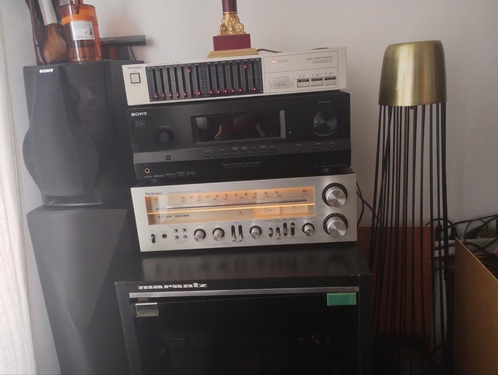 Vintage Technics Ampli tuner + Technics Equalizer, Enlèvement