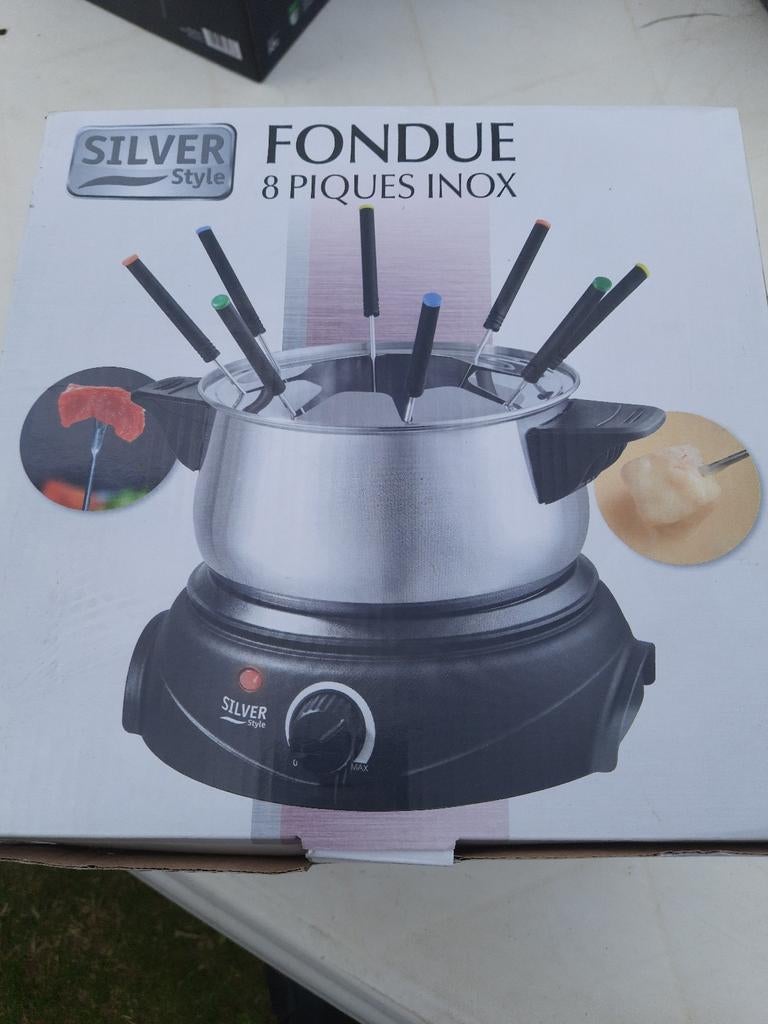 COFFRET À FONDUE ÉLECTRIQUE SILVERSTYLE *NOUVEAU*, Enlèvement, Neuf, Électrique, Service à fondue
