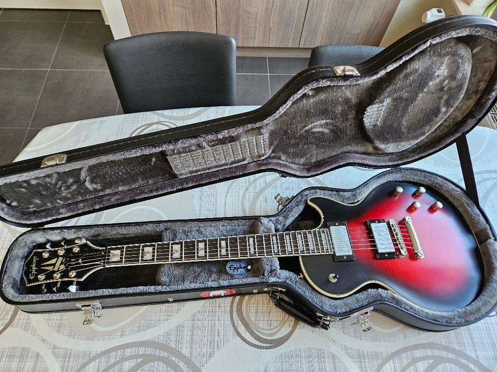 Epiphone Les Paul Prophecy incl koffer & upgrades, Enlèvement, Utilisé, Solid body, Epiphone