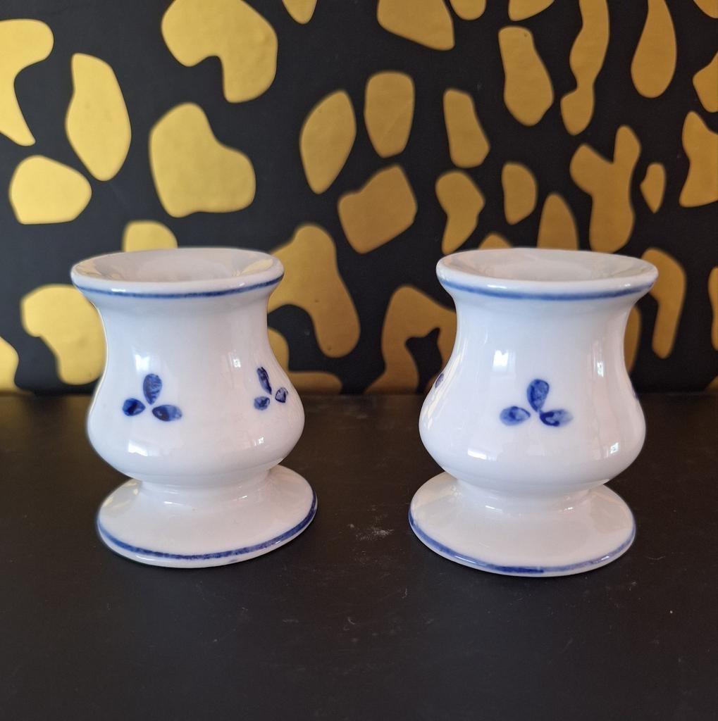 2 mooie porseleinen kandelaars porselein kandelaar, Antiek en Kunst, Ophalen of Verzenden
