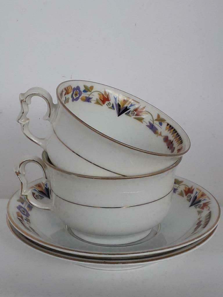 Tasses à café (2) Porcelaine - KPM Germany, Maison & Meubles, Enlèvement ou Envoi, Comme neuf, Autres styles, Porcelaine
