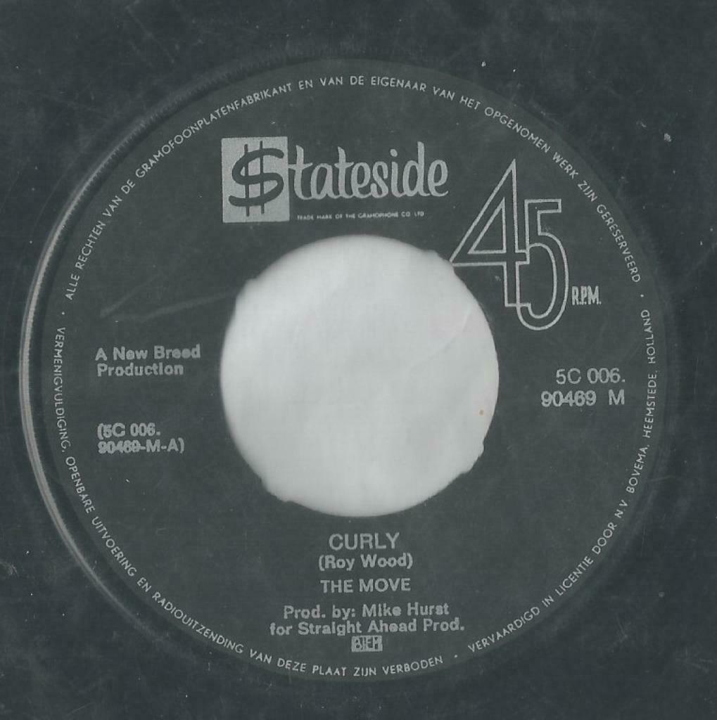 The Move – Curly / This time tomorrow – Single, Gebruikt, 7 inch, Single, Ophalen of Verzenden