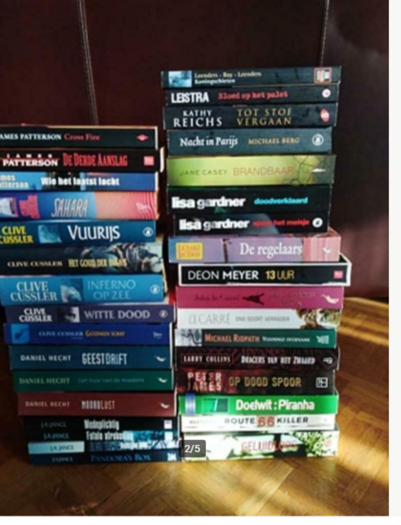 Verschillende Thrillers (Cussler, Patterson, Hecht, Gardner,, Boeken, Ophalen of Verzenden, Gelezen