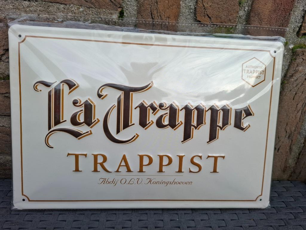 Panneau publicitaire pour la bière La Trappe (emballage d'or, Enlèvement ou Envoi, Neuf, Panneau, Plaque ou Plaquette publicitaire
