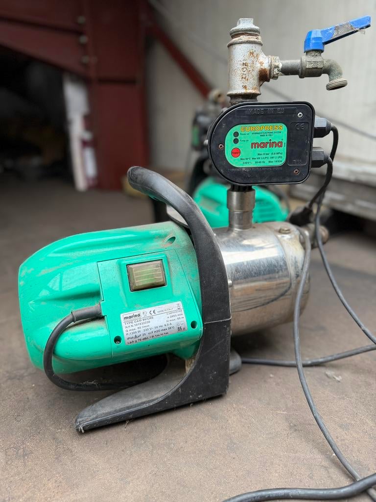 Marina hydrofoorpomp/jetpomp, Tuin en Terras, Waterpompen, Gebruikt, Elektrisch, Hydrofoorpomp, Ophalen