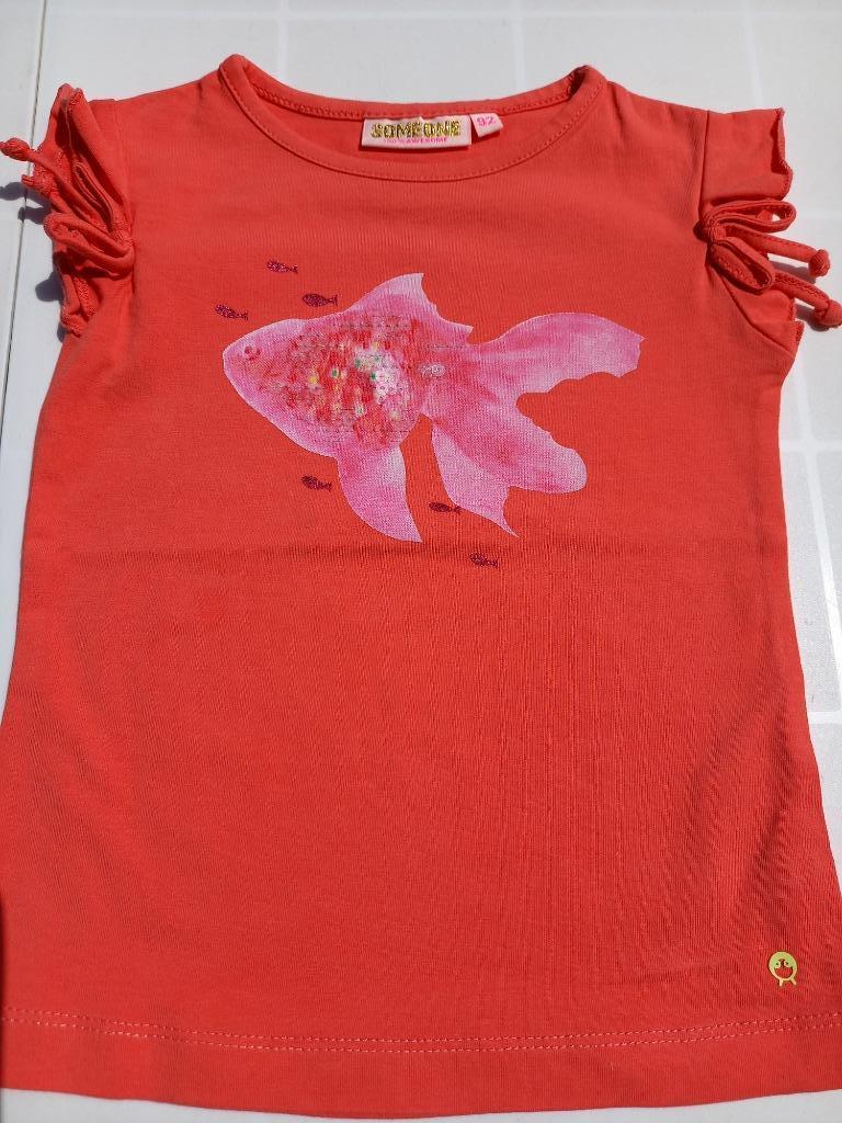 Nieuwstaat, t-shirt meisje merk Someone, maat 92, Meisje, Ophalen of Verzenden, Zo goed als nieuw, Someone