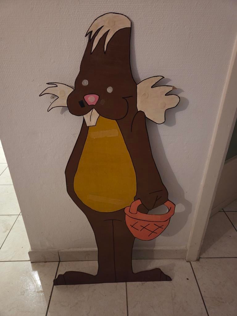Paashaas uit hout gesneden., Ophalen of Verzenden, Zo goed als nieuw