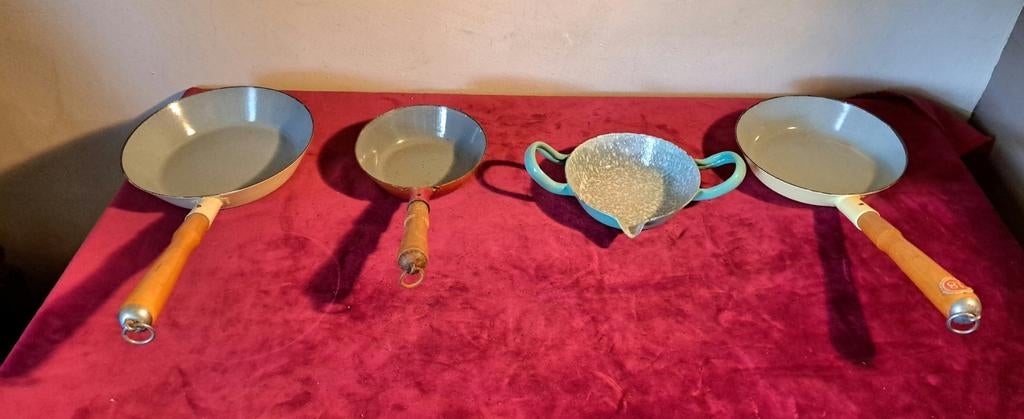 Pan pannentjes gietijzeren braadpannentjes, Antiek en Kunst, Ophalen of Verzenden