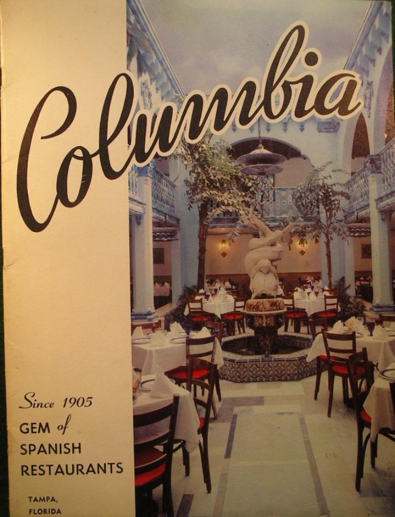 VINTAGE/RESTAURANT MENU COLUMBIA/TAMPA/FLORIDA/Jaren 80, Ophalen of Verzenden, Gebruikt, Overige typen