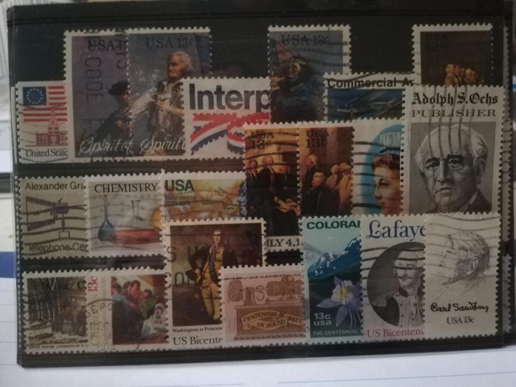 Veel gebruikte postzegels U.S.A, Ophalen of Verzenden, Gestempeld