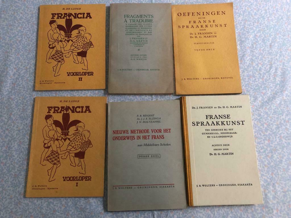 oude boekjes franse spraakkunst jaren 30 (6 stuks), Boeken, Ophalen of Verzenden, Gelezen