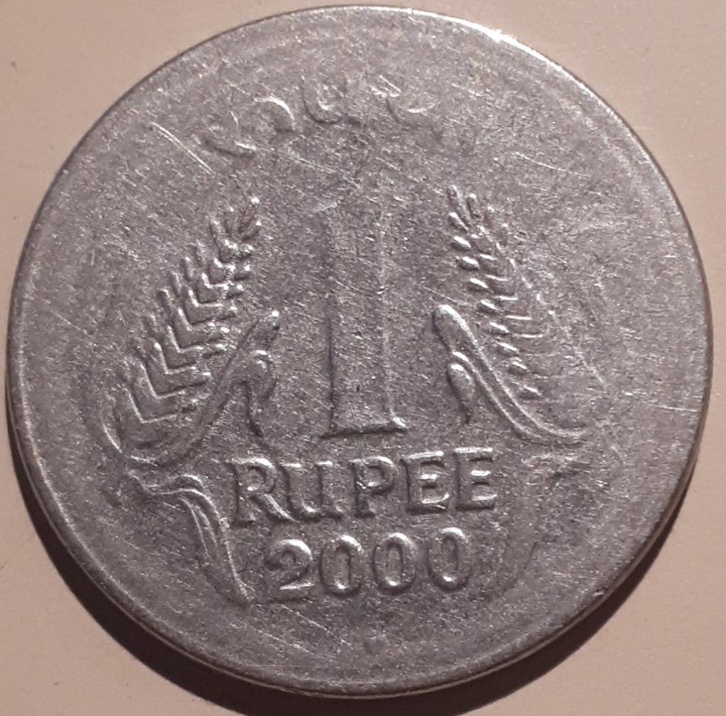 INDE : 1 roupie 2000 KM 92,2, Envoi, Asie du Sud, Monnaie en vrac