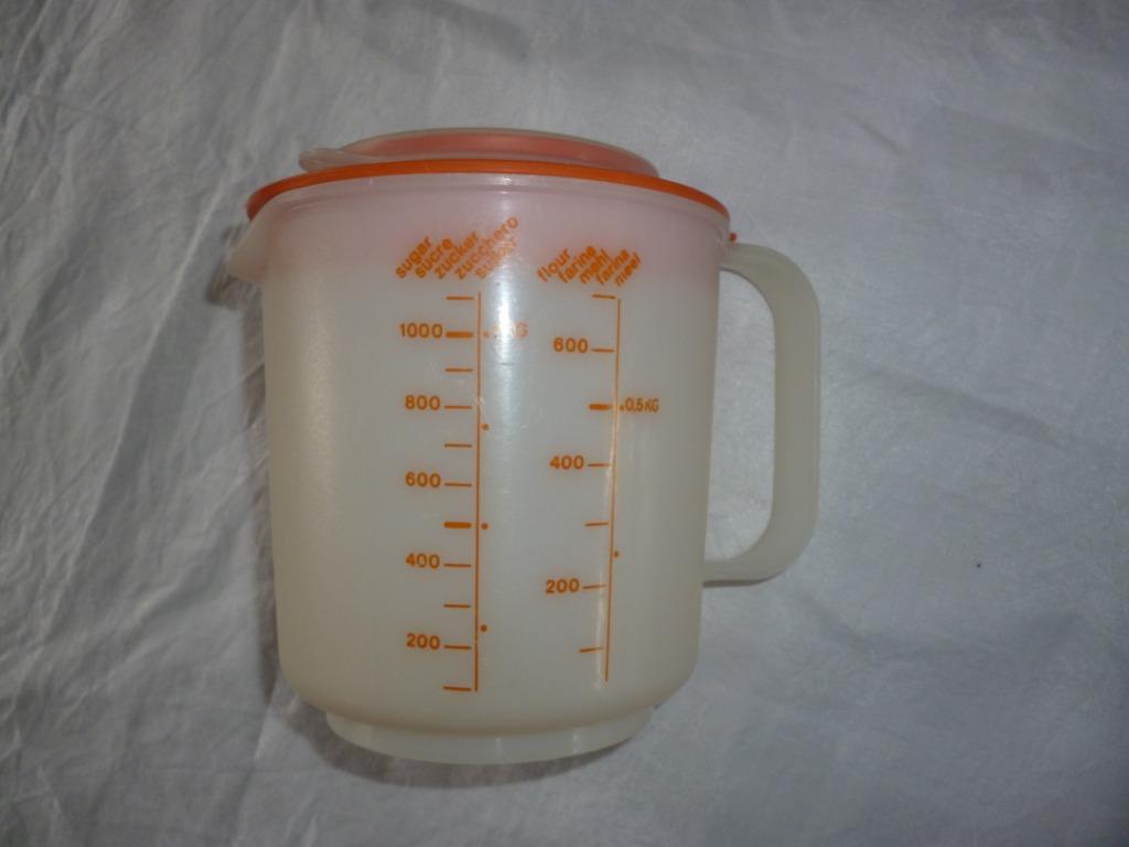 Pot Tupperware 1200 ml cruche mesure vintage sixties, Enlèvement ou Envoi