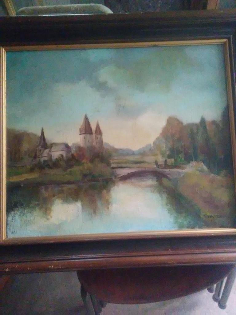 Ancien tableau 'conreur 'durbuy, Antiek en Kunst, Ophalen of Verzenden
