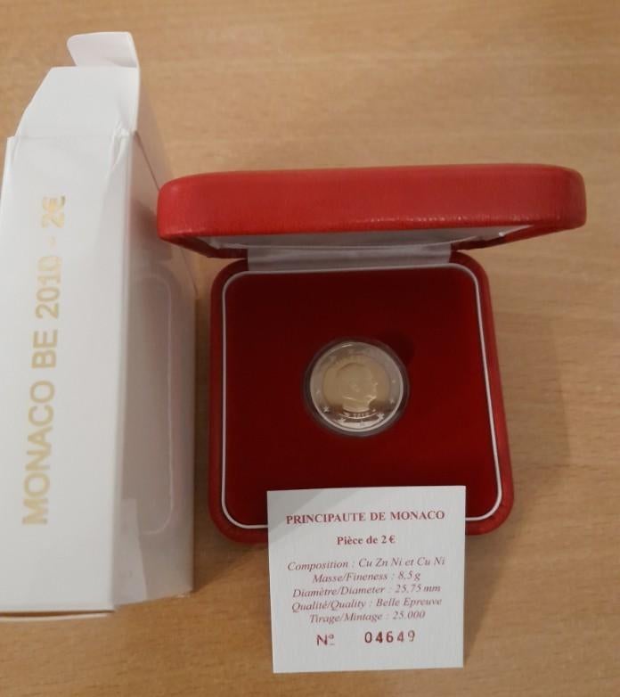 MONACO 2 euro Albert 2010  PROOF, Enlèvement ou Envoi, Monaco, 2 euros, Série