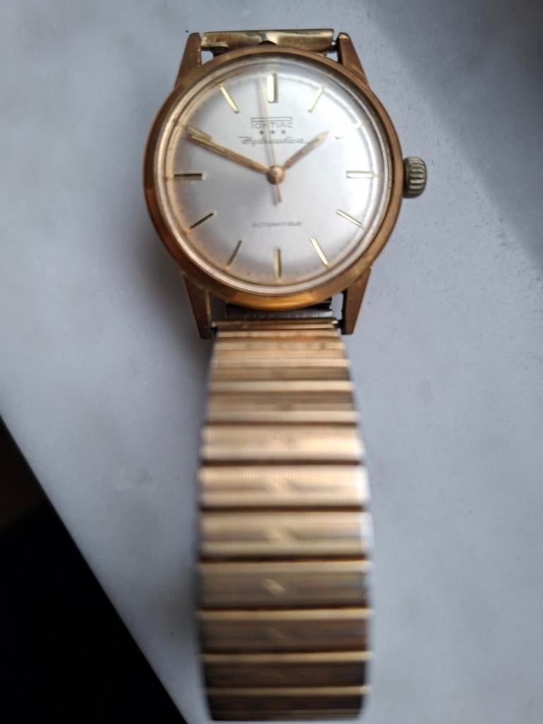 Montre Pontiac hydrolica automatique dorée, Overige materialen, Onbekend, Ophalen, Overige merken