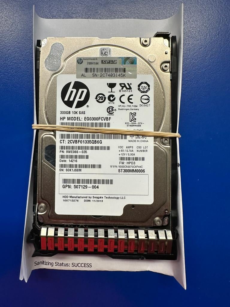 Harde schijf HP 10K SAS 600 en 300GB, Computers en Software, Harde schijven, Ophalen, Intern, Gebruikt, SAS