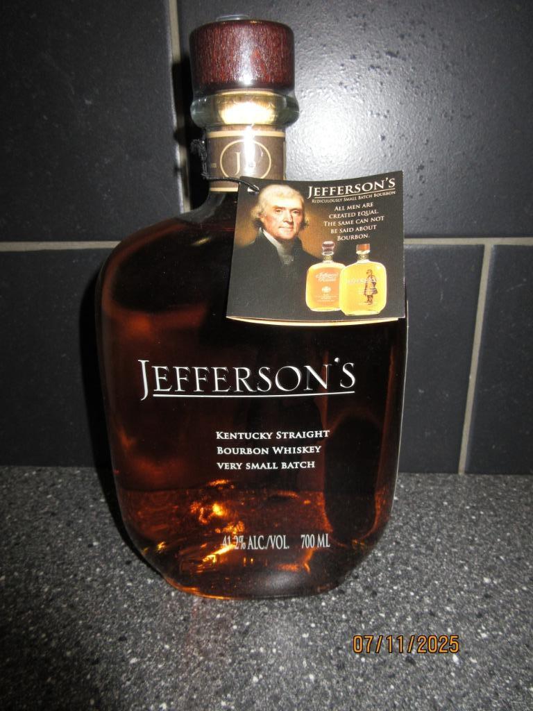 Jefferson's Whisky very small batch, Verzamelen, Wijnen, Nieuw, Overige typen, Overige gebieden, Vol, Ophalen of Verzenden