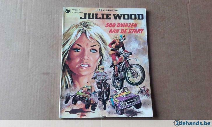 Julie Wood.3.500 dwazen aan de start, Boeken, Stripverhalen, Ophalen of Verzenden, Gelezen