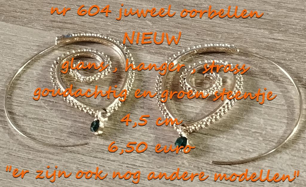 604. Juweel : oorbellen , NIEUW ,  verzending inbegrepen, Handtassen en Accessoires, Oorbellen, Overige materialen, Hangers, Verzenden